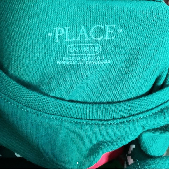 Children’s Place Xmas Cat LS Tee M or L - Picture 4 of 5